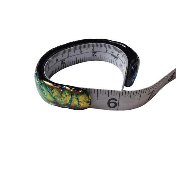 Kirkland Artist Co-Op - Vintage Dichroic Glass Cuff Bracelet - OS - Picture 3 of 15